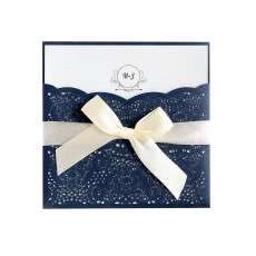 Square Invitation Card With Envelope Pocket Invitation Laser Cut Paper